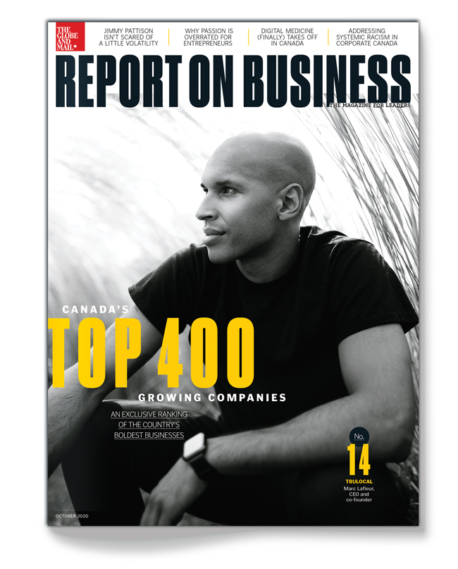 October's Report on Business magazine - Canada's Top 400 Growing Companies